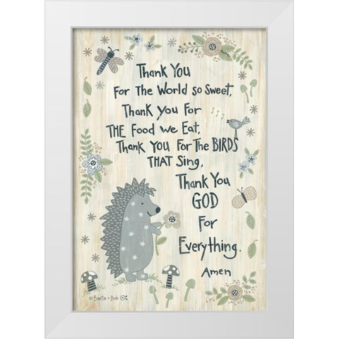 Thank You God    White Modern Wood Framed Art Print by LaPoint, Annie