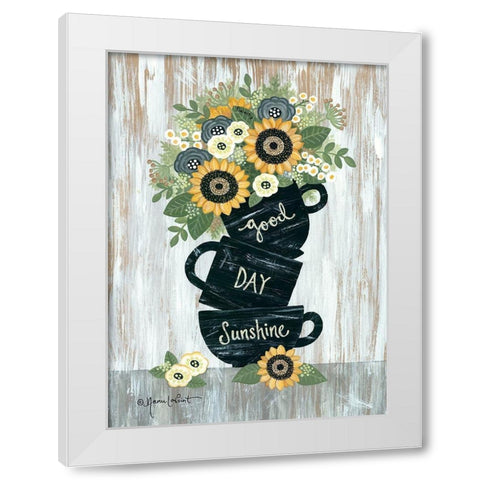 Good Day Sunshine White Modern Wood Framed Art Print by LaPoint, Annie