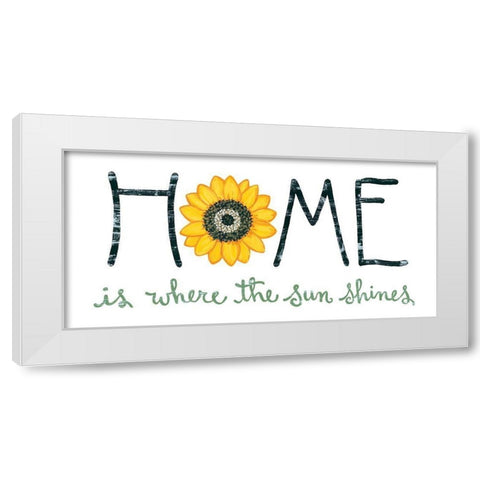 Sunflower Home White Modern Wood Framed Art Print by LaPoint, Annie
