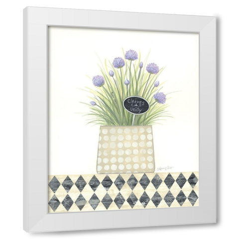 Chives Unity White Modern Wood Framed Art Print by LaPoint, Annie