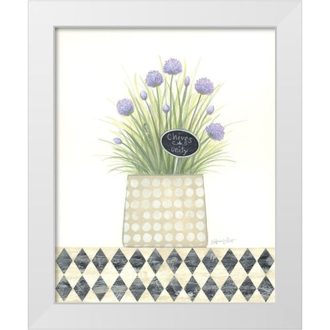 Chives Unity White Modern Wood Framed Art Print by LaPoint, Annie