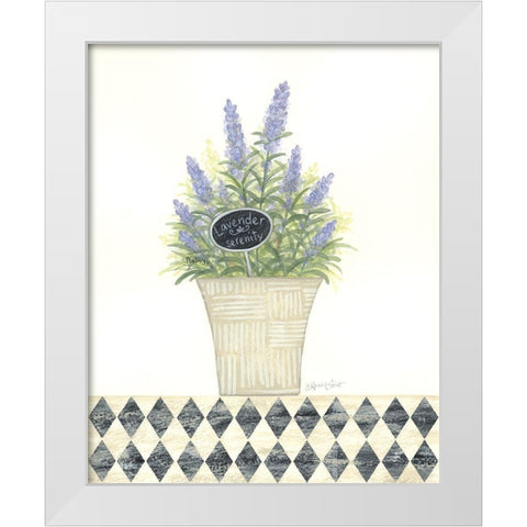 Lavender Serenity White Modern Wood Framed Art Print by LaPoint, Annie