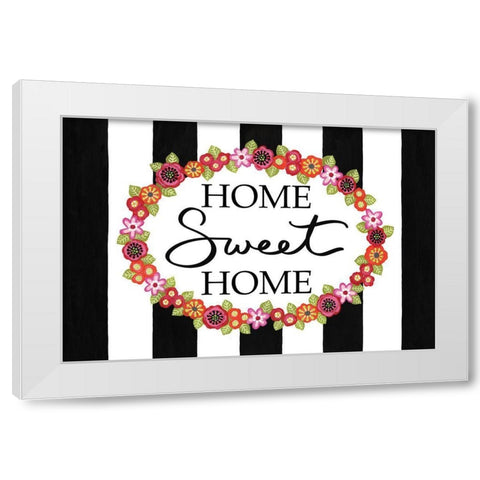 Home Sweet Home White Modern Wood Framed Art Print by LaPoint, Annie