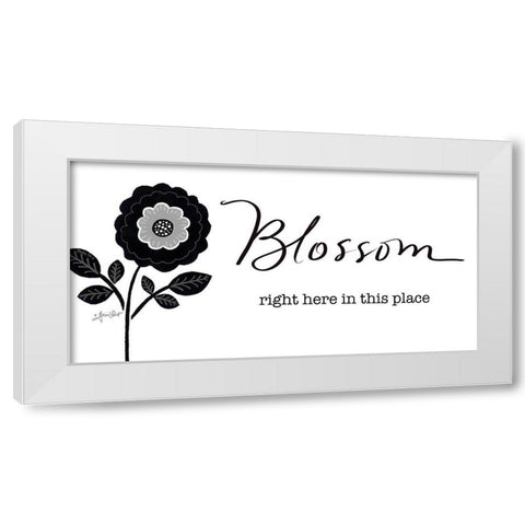 Blossom White Modern Wood Framed Art Print by LaPoint, Annie