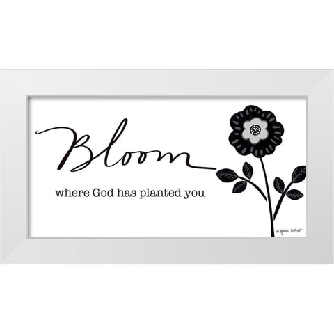 Bloom White Modern Wood Framed Art Print by LaPoint, Annie