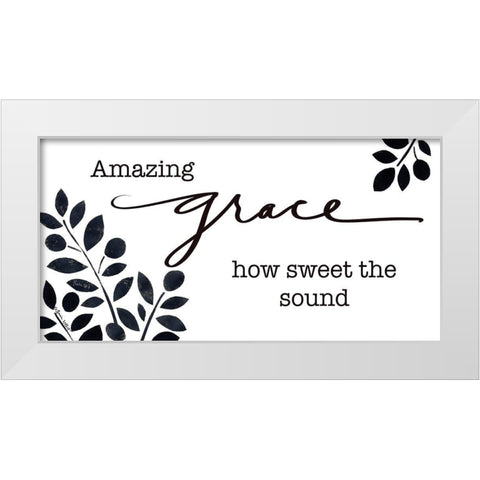Amazing Grace White Modern Wood Framed Art Print by LaPoint, Annie