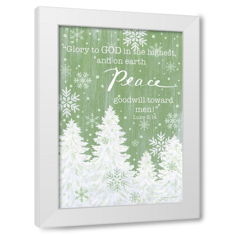 Glory to God White Modern Wood Framed Art Print by LaPoint, Annie