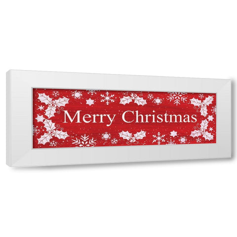 Merry Christmas White Modern Wood Framed Art Print by LaPoint, Annie