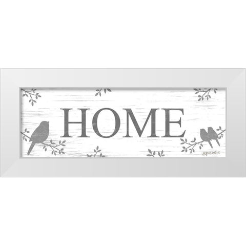 Home White Modern Wood Framed Art Print by LaPoint, Annie