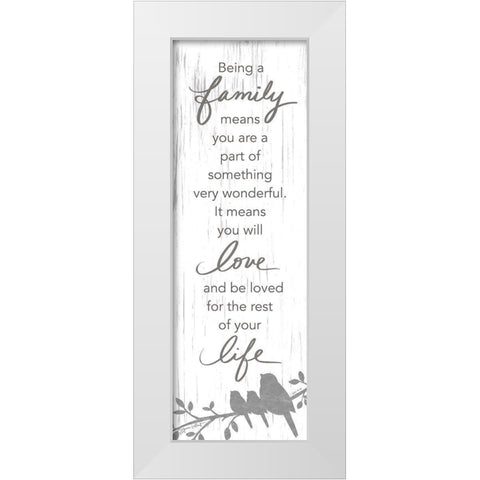 Being a Family White Modern Wood Framed Art Print by LaPoint, Annie