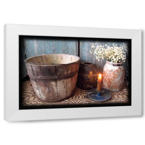 Country Shelf White Modern Wood Framed Art Print by Smith, Anthony