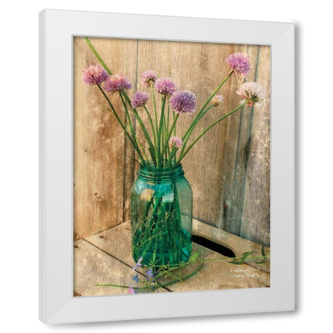 Country Chives White Modern Wood Framed Art Print by Smith, Anthony
