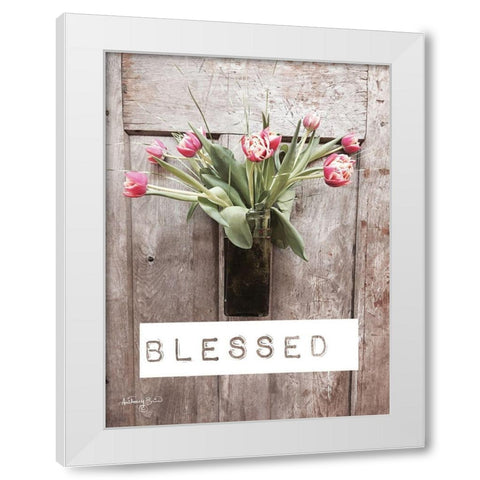 Blessed Tulips White Modern Wood Framed Art Print by Smith, Anthony