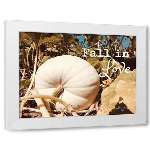 Fall in Love White Modern Wood Framed Art Print by Smith, Anthony