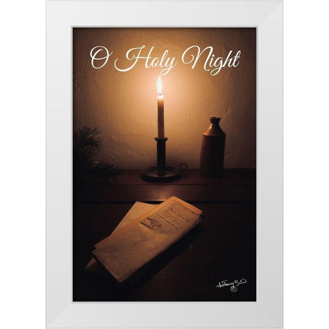 O Holy Night White Modern Wood Framed Art Print by Smith, Anthony