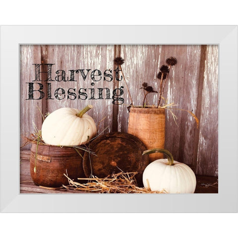 Harvest Blessings White Modern Wood Framed Art Print by Smith, Anthony