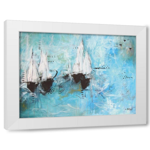 No Rain White Modern Wood Framed Art Print by Rodridgue, Annie