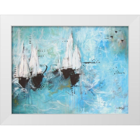 No Rain White Modern Wood Framed Art Print by Rodridgue, Annie