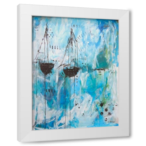 In Peace White Modern Wood Framed Art Print by Rodridgue, Annie