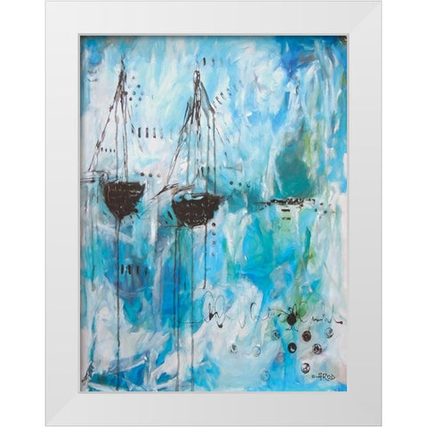 In Peace White Modern Wood Framed Art Print by Rodridgue, Annie