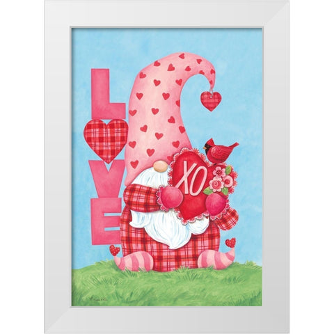 Love Gnome White Modern Wood Framed Art Print by Kater, Diane