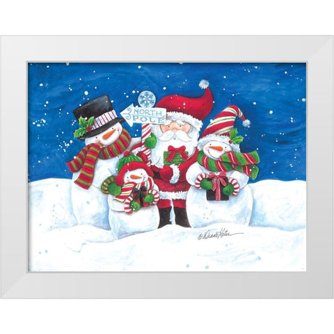 North Pole Friends White Modern Wood Framed Art Print by Kater, Diane