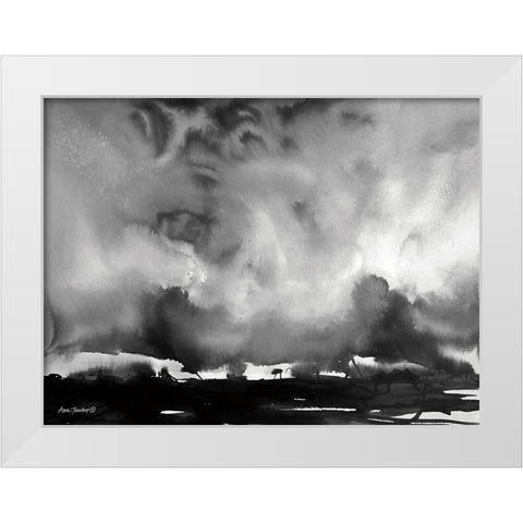 After the Storm   White Modern Wood Framed Art Print by Thouthip, Anne