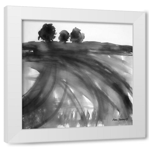 Abstract Landscape  White Modern Wood Framed Art Print by Thouthip, Anne