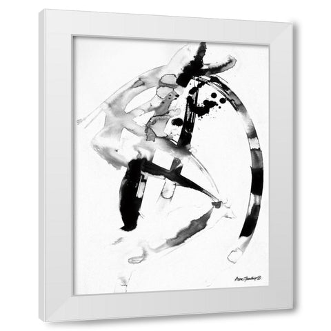 Ink Dance    White Modern Wood Framed Art Print by Thouthip, Anne
