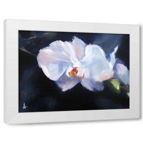 Oriental Beauty White Modern Wood Framed Art Print by Thouthip, Anne