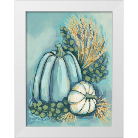 Blue Harvest II White Modern Wood Framed Art Print by Baker, Sara