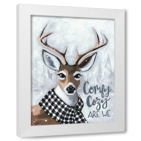 Comfy Cozy    White Modern Wood Framed Art Print by Baker, Sara