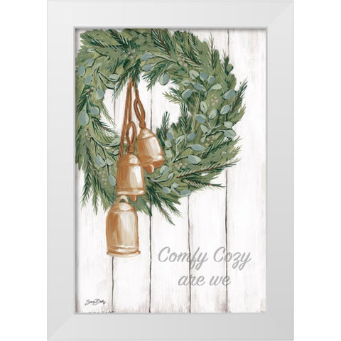 Copper Bells Ring White Modern Wood Framed Art Print by Baker, Sara