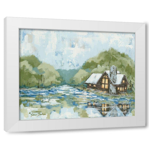 Adventure Lake White Modern Wood Framed Art Print by Baker, Sara