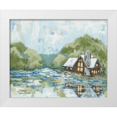 Adventure Lake White Modern Wood Framed Art Print by Baker, Sara