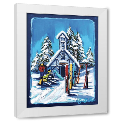 Snow Day White Modern Wood Framed Art Print by Baker, Sara