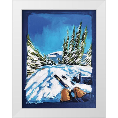 The Rush White Modern Wood Framed Art Print by Baker, Sara