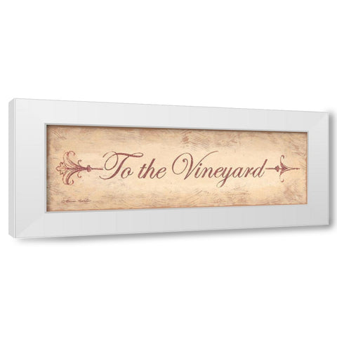 To the Vineyard White Modern Wood Framed Art Print by Barton, Becca