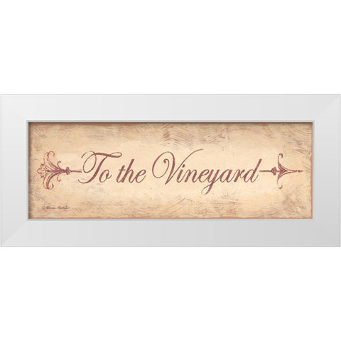 To the Vineyard White Modern Wood Framed Art Print by Barton, Becca