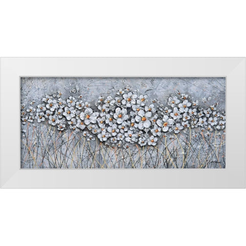 Fields of Pearls White Modern Wood Framed Art Print by Hallowell, Britt