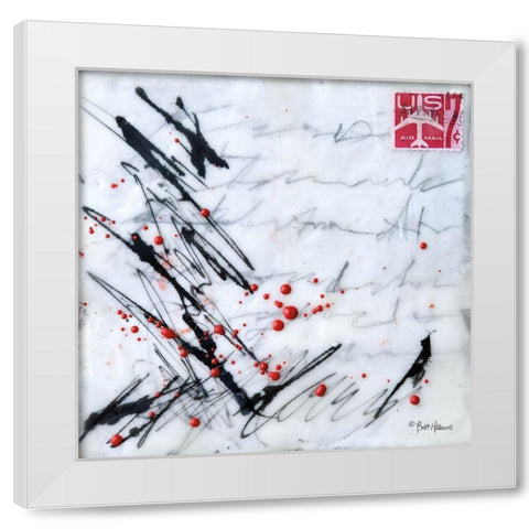 Letters Home White Modern Wood Framed Art Print by Halllowell, Britt