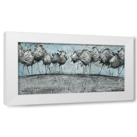 A Route of Silver     White Modern Wood Framed Art Print by Hallowell, Britt
