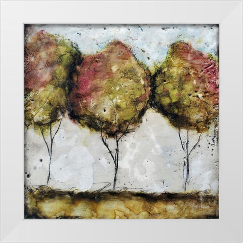 A Fall Stroll White Modern Wood Framed Art Print by Hallowell, Britt