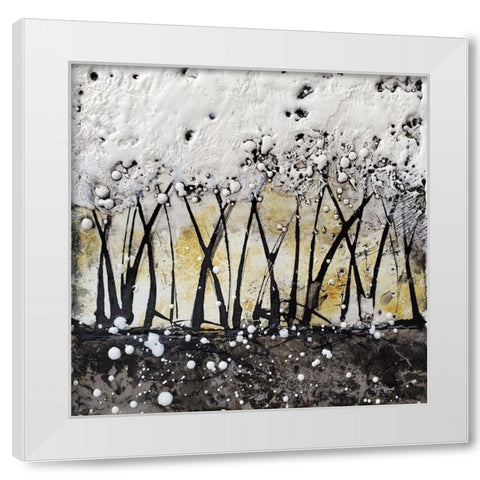 Snowfall Meadows  White Modern Wood Framed Art Print by Hallowell, Britt