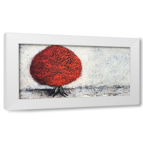 Clinging to Autumn White Modern Wood Framed Art Print by Hallowell, Britt