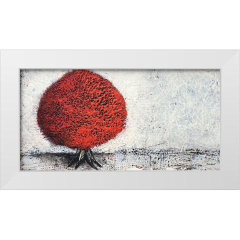 Clinging to Autumn White Modern Wood Framed Art Print by Hallowell, Britt