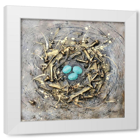 We Built Our Home White Modern Wood Framed Art Print by Hallowell, Britt