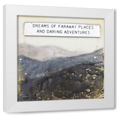 Dream of Faraway Places White Modern Wood Framed Art Print by Baker, Sara