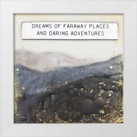 Dream of Faraway Places White Modern Wood Framed Art Print by Baker, Sara