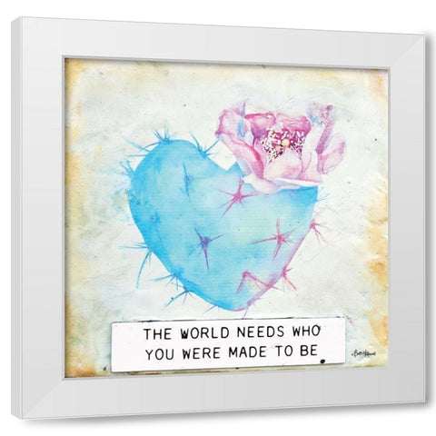 The World Needs White Modern Wood Framed Art Print by Hallowell, Britt